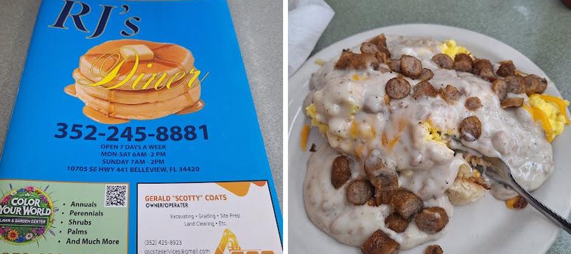 RJ's Diner Menu